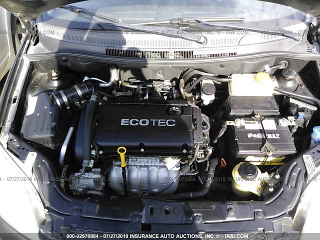 KL1TD5DE6AB098419 - 2010 CHEVROLET AVEO LS/LT 黑色 照片 10