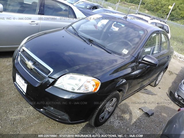 KL1TD5DE6AB098419 - 2010 CHEVROLET AVEO LS/LT BLACK photo 2