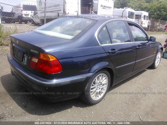 WBAAM5338XFR11967 - 1999 BMW 328 I AUTOMATIC Көк фото 4