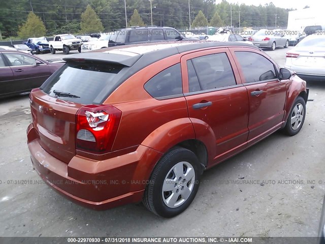 1B3HB28B68D645448 - 2008 DODGE CALIBER ORANGE photo 4