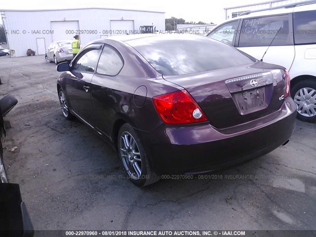 JTKDE177270185599 - 2007 TOYOTA SCION TC BURGUNDY photo 3