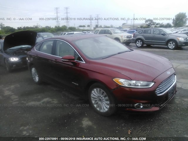 3FA6P0LU6ER260016 - 2014 FORD FUSION SE HYBRID RED photo 1