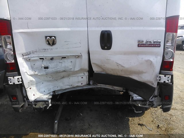 3C6TRVDG8GE133248 - 2016 RAM PROMASTER 2500 2500 HIGH WHITE photo 6