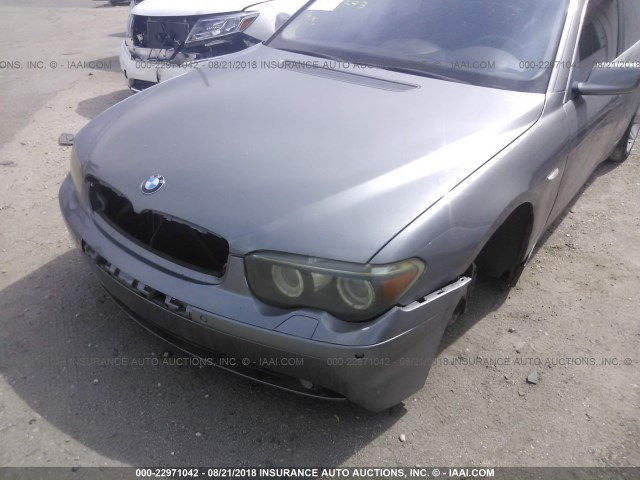 WBAGL63454DP70293 - 2004 BMW 745 I GRAY photo 6