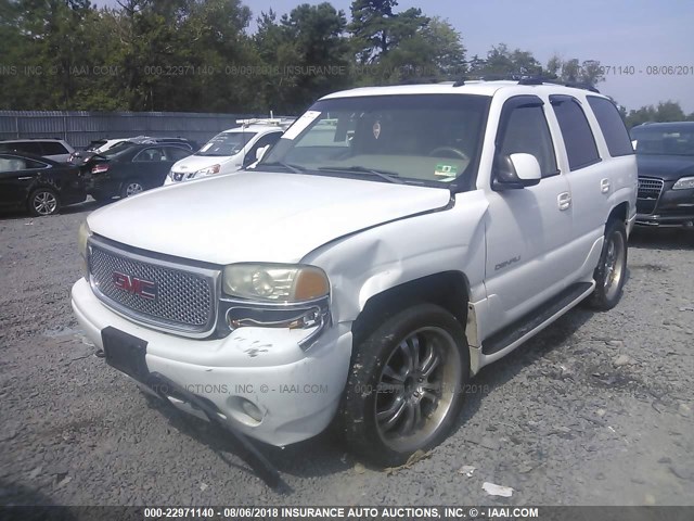 1GKEK63U82J323571 - 2002 GMC DENALI WHITE photo 2