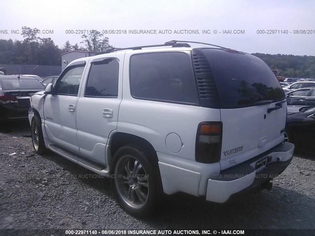 1GKEK63U82J323571 - 2002 GMC DENALI WHITE photo 3