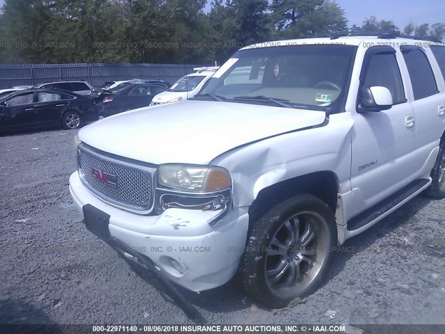 1GKEK63U82J323571 - 2002 GMC DENALI WHITE photo 6