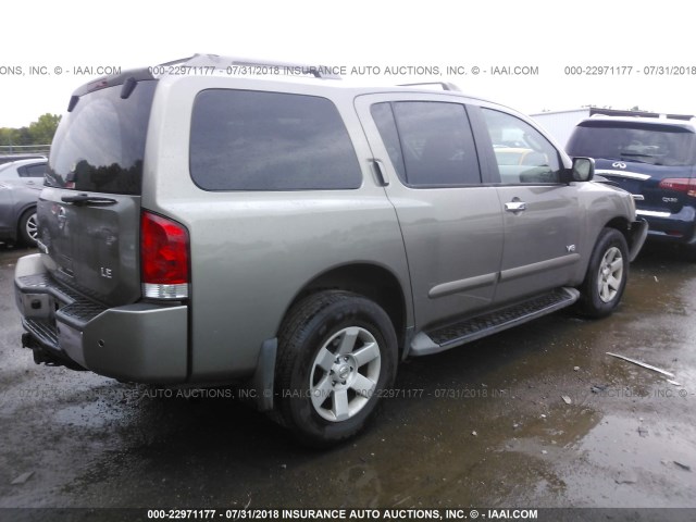 5N1BA08C37N724133 - 2007 NISSAN ARMADA SE/LE GOLD photo 4