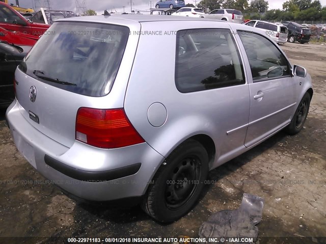 9BWBK61J134052060 - 2003 VOLKSWAGEN GOLF GL SILVER photo 4