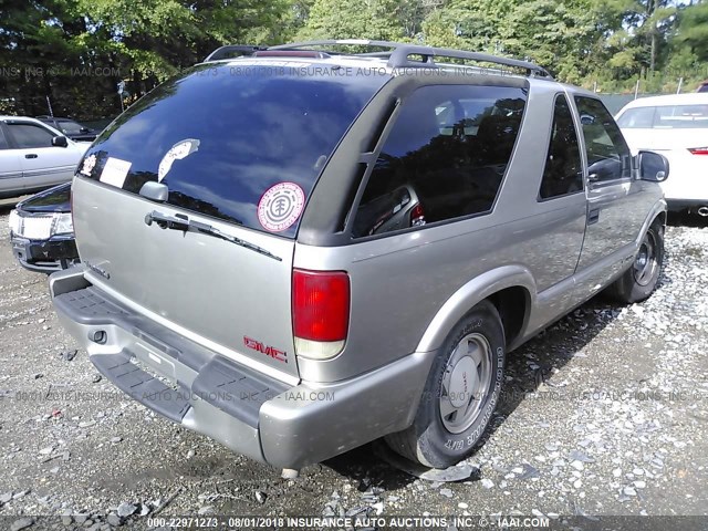 1GKCS18W21K173020 - 2001 GMC JIMMY GRAY photo 4