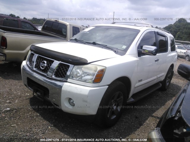 5N1AA08A25N700672 - 2005 NISSAN ARMADA SE/LE WHITE photo 2