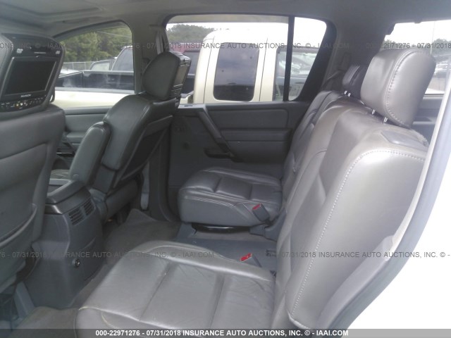 5N1AA08A25N700672 - 2005 NISSAN ARMADA SE/LE WHITE photo 8