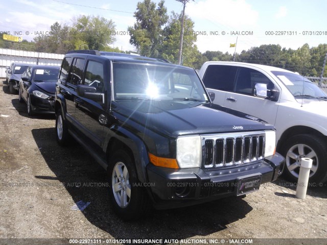 1J8HH48KX7C666809 - 2007 JEEP COMMANDER BLACK photo 1