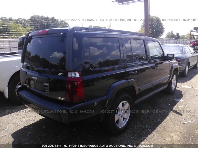 1J8HH48KX7C666809 - 2007 JEEP COMMANDER BLACK photo 4