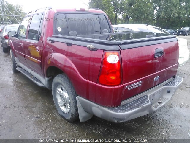 1FMZU77E13UA72680 - 2003 FORD EXPLORER SPORT TR  RED photo 3