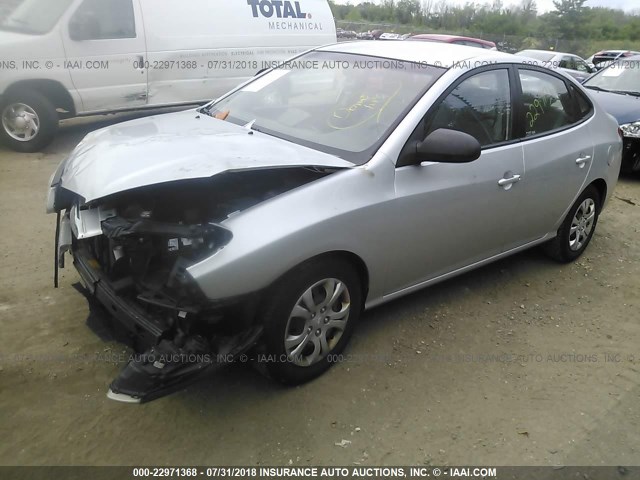 KMHDU4AD0AU016543 - 2010 HYUNDAI ELANTRA BLUE/GLS/SE SILVER photo 2