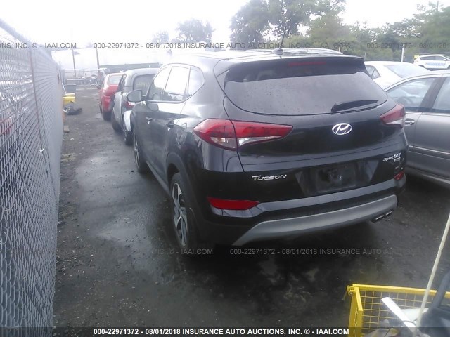 KM8J3CA24HU277019 - 2017 HYUNDAI TUCSON LIMITED/SPORT AND ECO/SE BLACK photo 3