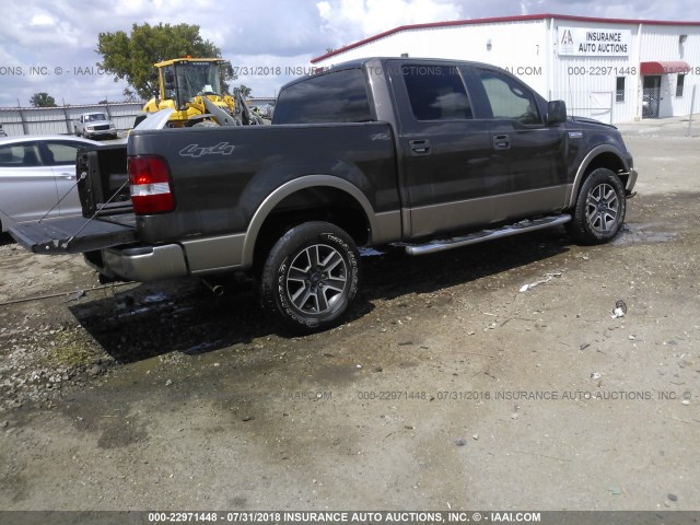 1FTPW14596KB23205 - 2006 FORD F150 SUPERCREW BROWN photo 4