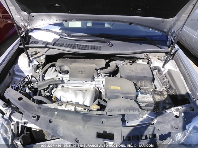 4T1BF1FK9CU151854 - 2012 TOYOTA CAMRY SE/LE/XLE ვერცხლისფერი ფოტო 10