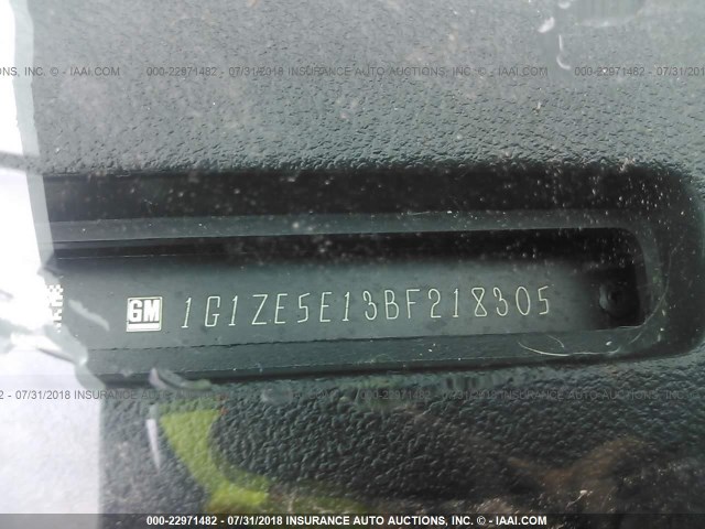 1G1ZE5E13BF218305 - 2011 CHEVROLET MALIBU LTZ 黑色 照片 9