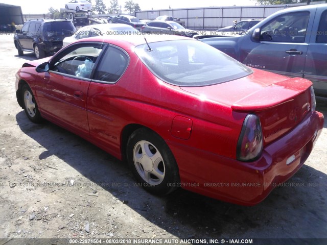 2G1WX15K919163154 - 2001 CHEVROLET MONTE CARLO SS წითელი ფოტო 3