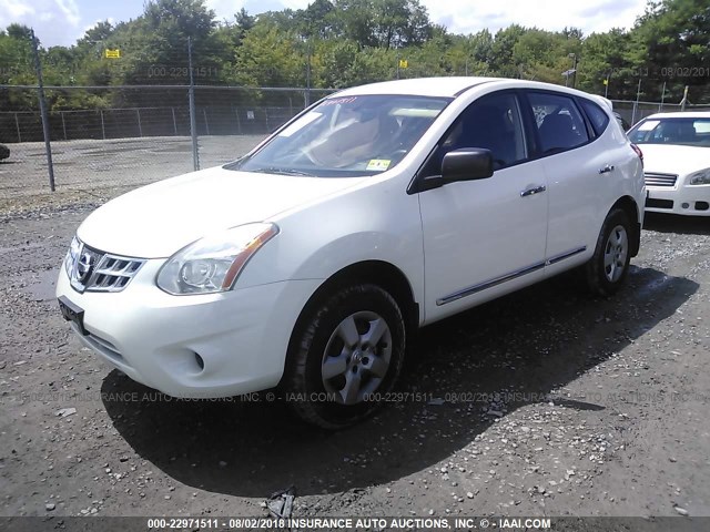 JN8AS5MV0BW266351 - 2011 NISSAN ROGUE S/SV/KROM WHITE photo 2