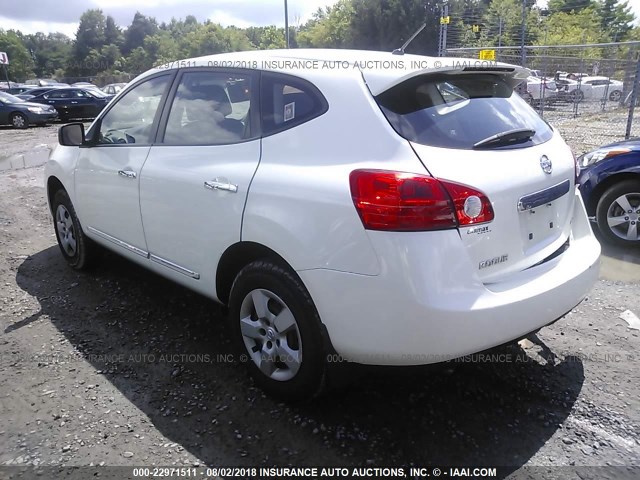 JN8AS5MV0BW266351 - 2011 NISSAN ROGUE S/SV/KROM WHITE photo 3