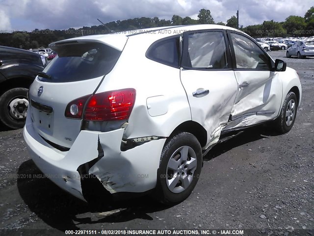 JN8AS5MV0BW266351 - 2011 NISSAN ROGUE S/SV/KROM WHITE photo 4