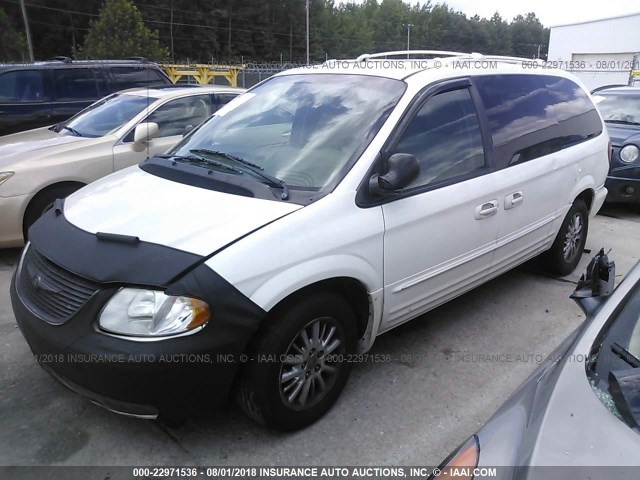 2C8GP64L72R530085 - 2002 CHRYSLER TOWN & COUNTRY LIMITED WHITE photo 2