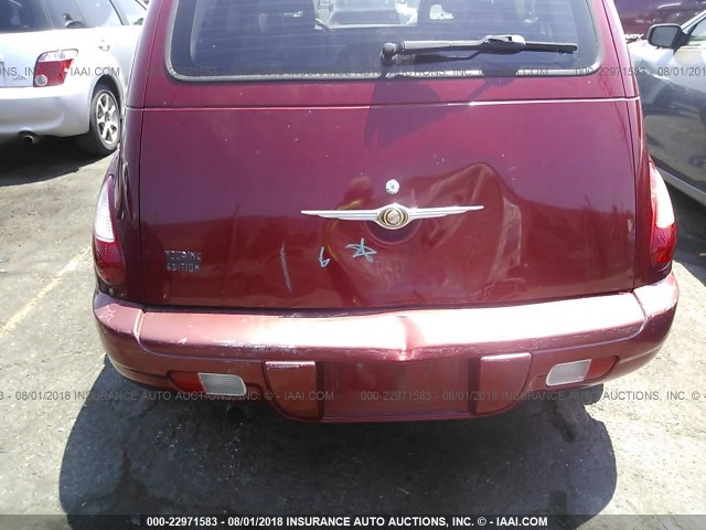 3A4FY58B36T346765 - 2006 CHRYSLER PT CRUISER TOURING RED photo 6