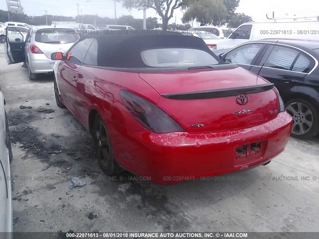 4T1FA38P24U030640 - 2004 TOYOTA CAMRY SOLARA SE/SLE RED photo 3