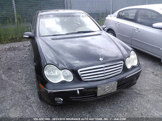 WDBRF81J85F646482 - 2005 MERCEDES-BENZ C 240 4MATIC BLACK photo 6