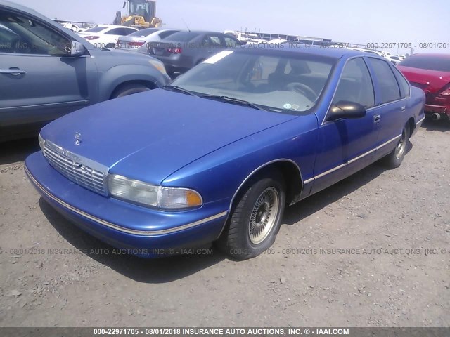 1G1BL52P7SR190426 - 1995 CHEVROLET CAPRICE / IMPALA CLASSIC/SS BLUE photo 2