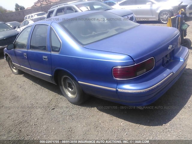 1G1BL52P7SR190426 - 1995 CHEVROLET CAPRICE / IMPALA CLASSIC/SS BLUE photo 3