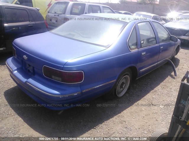1G1BL52P7SR190426 - 1995 CHEVROLET CAPRICE / IMPALA CLASSIC/SS BLUE photo 4