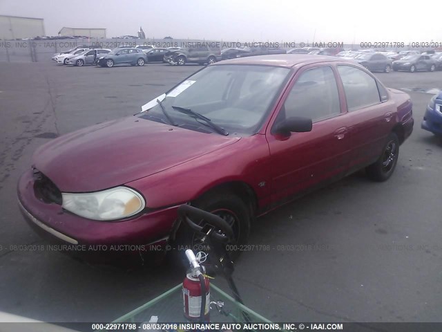 3FAFP663XYM117514 - 2000 FORD CONTOUR SE RED photo 2