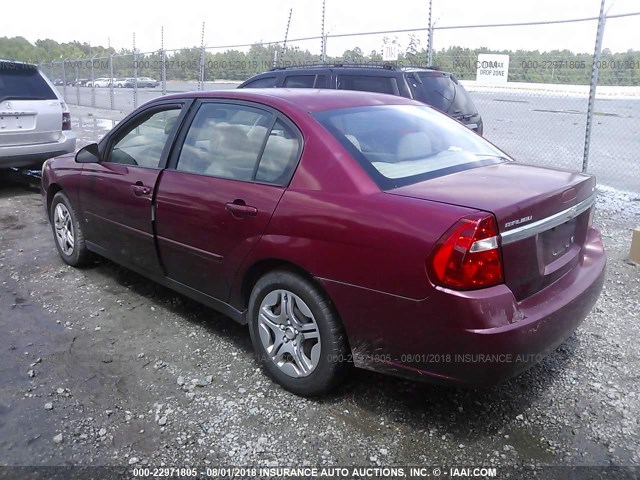 1G1ZS51806F253448 - 2006 CHEVROLET MALIBU LS მუქწითელი ფოტო 3