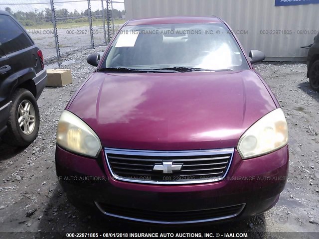1G1ZS51806F253448 - 2006 CHEVROLET MALIBU LS მუქწითელი ფოტო 6
