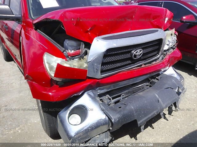 5TFRV54108X060257 - 2008 TOYOTA TUNDRA DOUBLE CAB/DOUBLE CAB SR5 RED photo 6