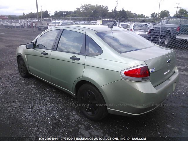 1FAHP34N98W188683 - 2008 FORD FOCUS S/SE GREEN photo 3