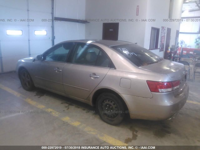 5NPEU46F26H089403 - 2006 HYUNDAI SONATA GLS/LX BEIGE photo 3