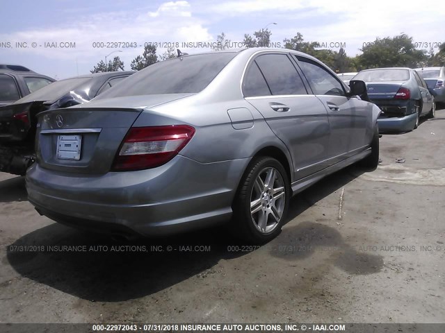 WDDGF56XX8F016770 - 2008 MERCEDES-BENZ C 350 GRAY photo 4