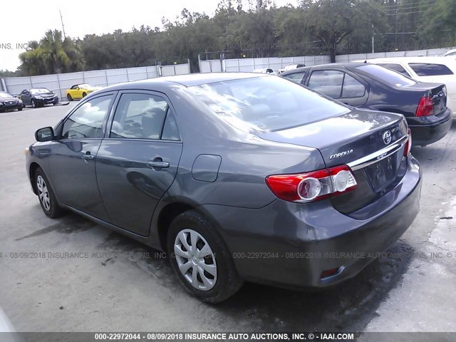 5YFBU4EE7CP021219 - 2012 TOYOTA COROLLA S/LE GRAY photo 3