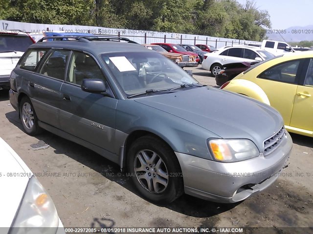 4S3BH675417620512 - 2001 SUBARU LEGACY OUTBACK AWP GREEN photo 1