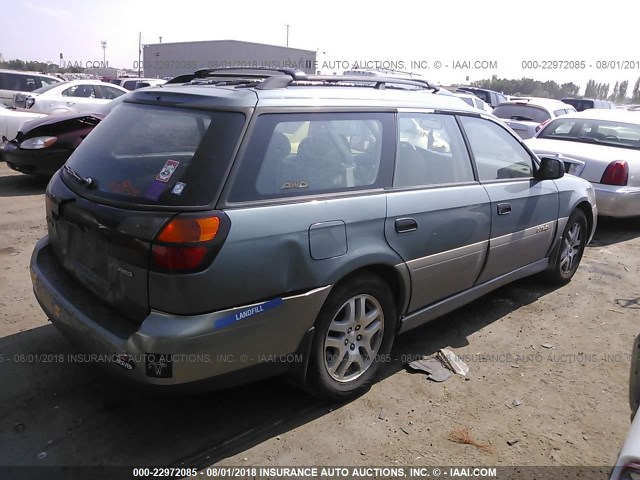 4S3BH675417620512 - 2001 SUBARU LEGACY OUTBACK AWP 绿色 照片 4
