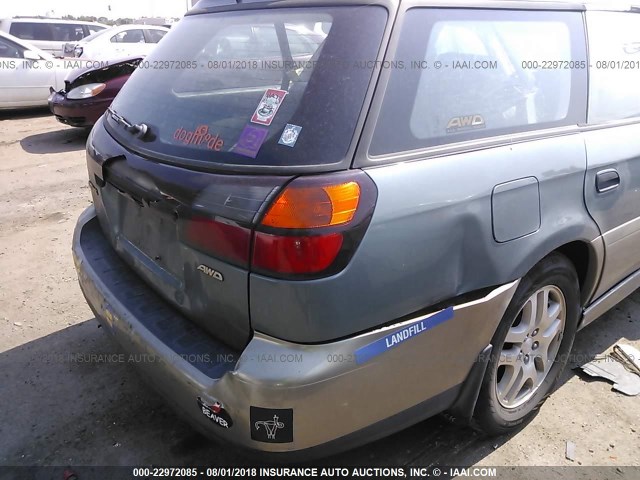 4S3BH675417620512 - 2001 SUBARU LEGACY OUTBACK AWP 绿色 照片 6