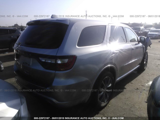 1C4RDHAG3FC187845 - 2015 DODGE DURANGO SXT GRAY photo 4