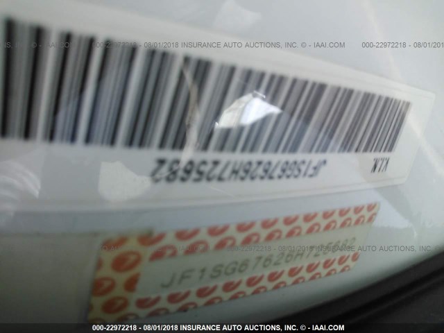 JF1SG67626H725682 - 2006 SUBARU FORESTER 2.5X LL BEAN WHITE photo 9