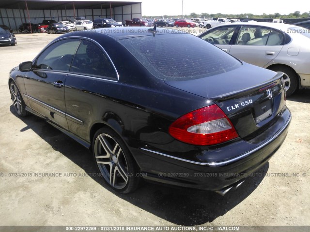 WDBTJ72H47F214498 - 2007 MERCEDES-BENZ CLK 550 BLACK photo 3