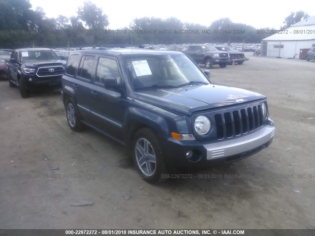 1J8FF48W88D741373 - 2008 JEEP PATRIOT LIMITED BLUE photo 1